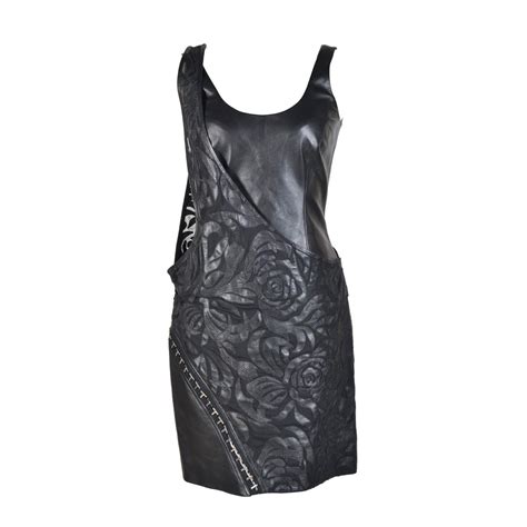 vintage versace leather dress|vintage Versace evening gowns.